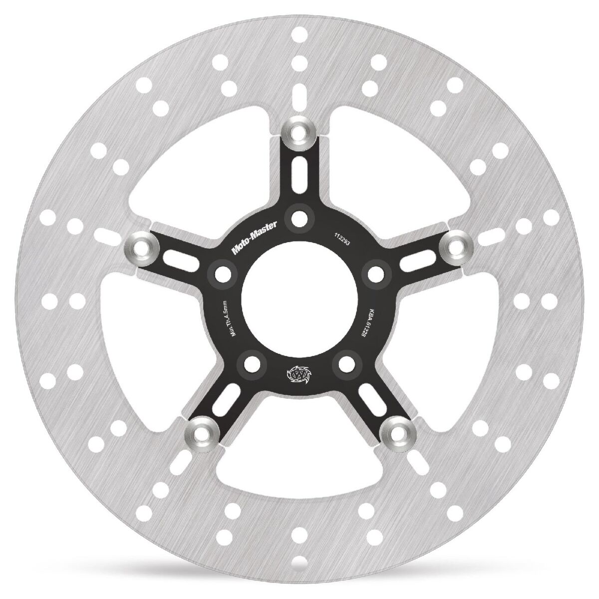 BRAKE ROTOR FLOATING STANDARD ROUND BLACK - MOTO-MASTER