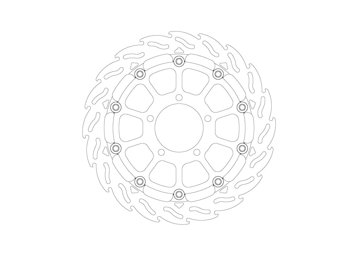 BRAKE ROTOR FLOATING FLAME - MOTO-MASTER - Bild 3