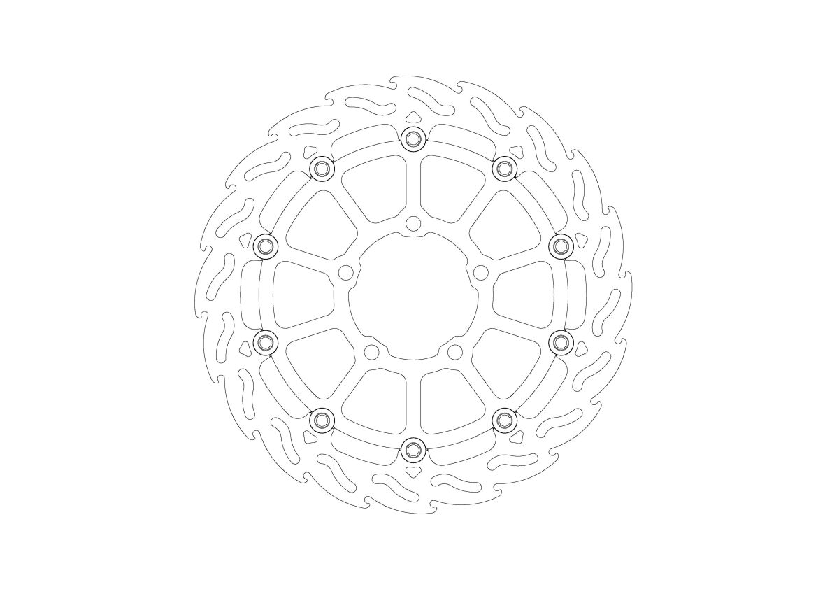 BRAKE ROTOR FLOATING FLAME - MOTO-MASTER - Bild 2