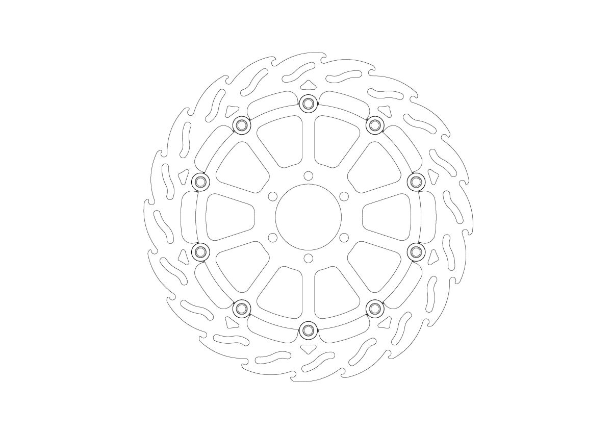 BRAKE ROTOR FLOATING FLAME - MOTO-MASTER - Bild 2