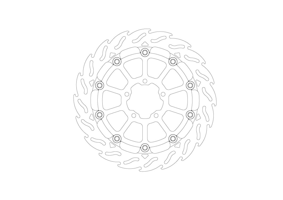 BRAKE ROTOR FLOATING FLAME - MOTO-MASTER - Bild 2