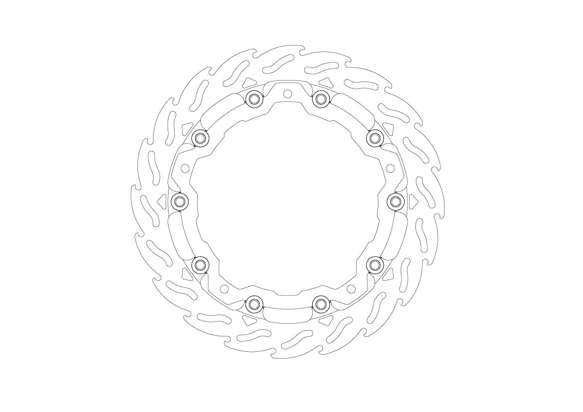 BRAKE ROTOR FLOATING FLAME - MOTO-MASTER - Bild 2