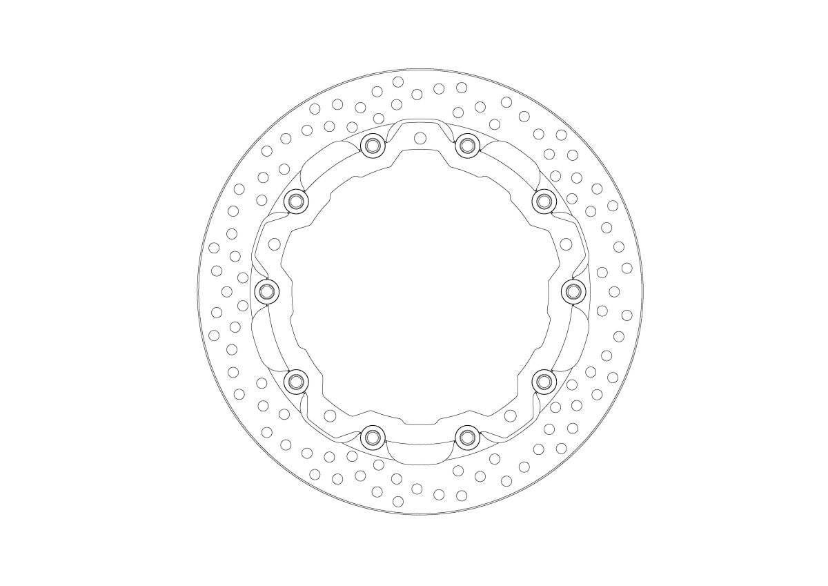 BRAKE ROTOR FLOATING RACING HALO - MOTO-MASTER - Bild 3