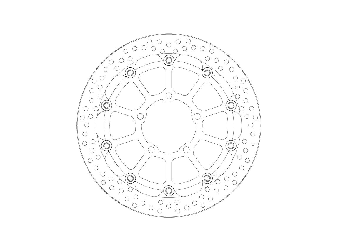 BRAKE ROTOR FLOATING RACING HALO - MOTO-MASTER - Bild 2