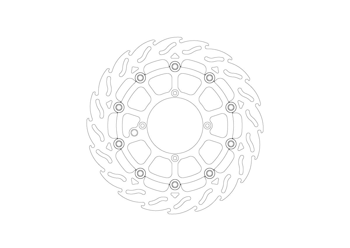 BRAKE ROTOR FLOATING FLAME - MOTO-MASTER - Bild 2