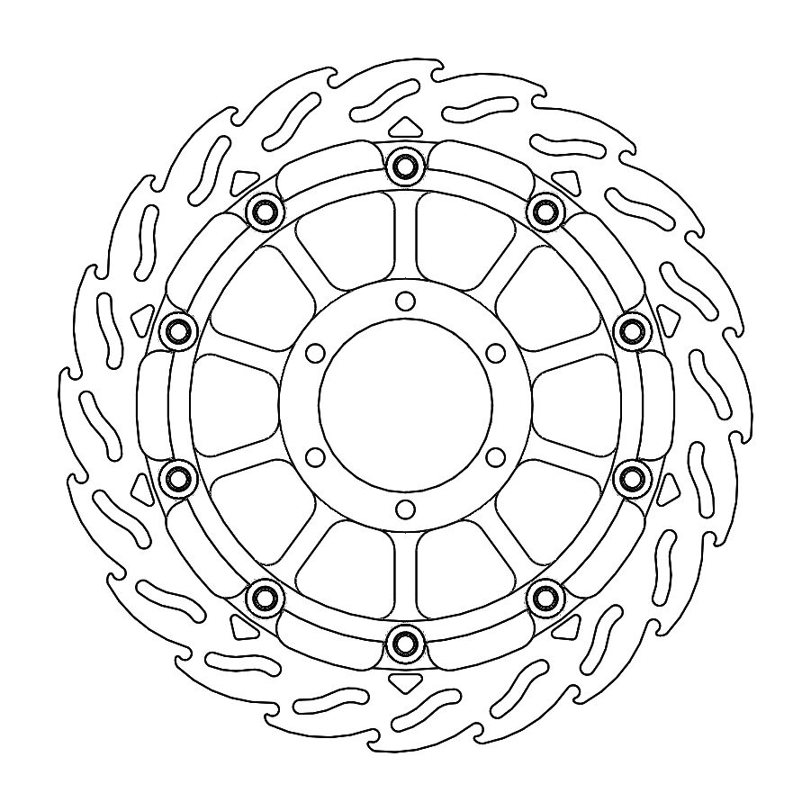 BRAKE ROTOR FLOATING FLAME - MOTO-MASTER - Bild 3