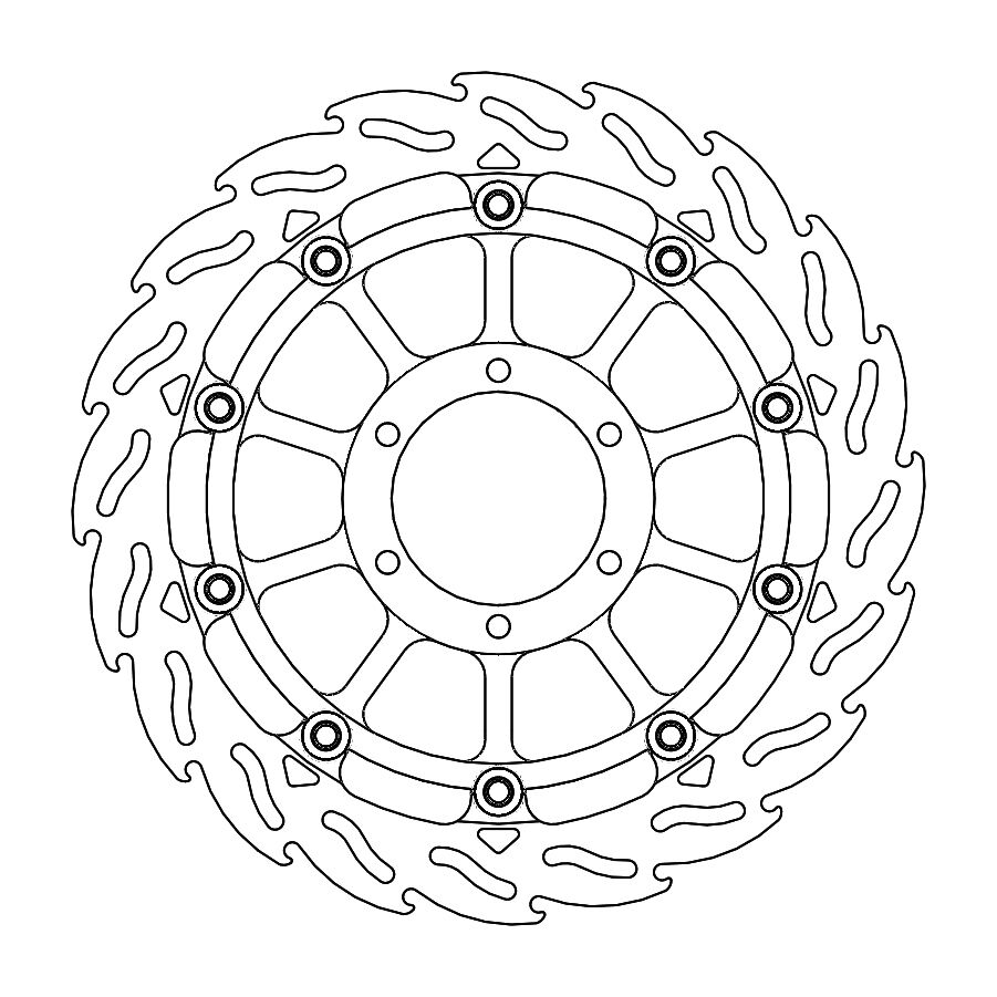 BRAKE ROTOR FLOATING FLAME - MOTO-MASTER - Bild 3