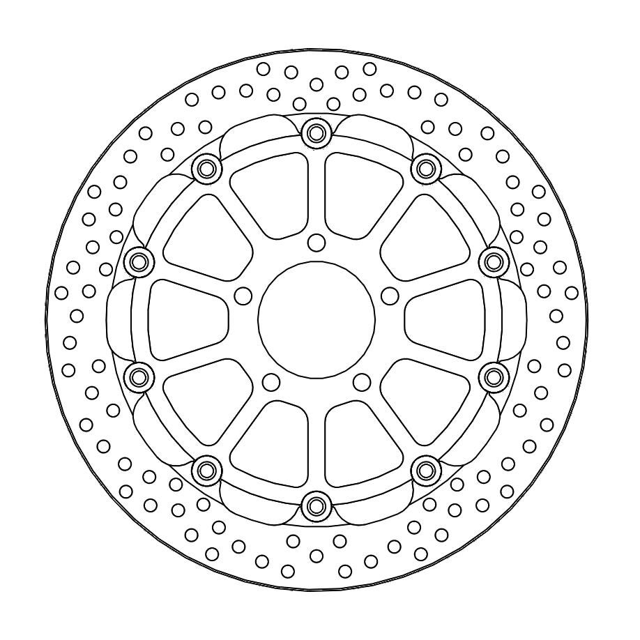 BRAKE ROTOR FLOATING RACING HALO - MOTO-MASTER - Bild 2