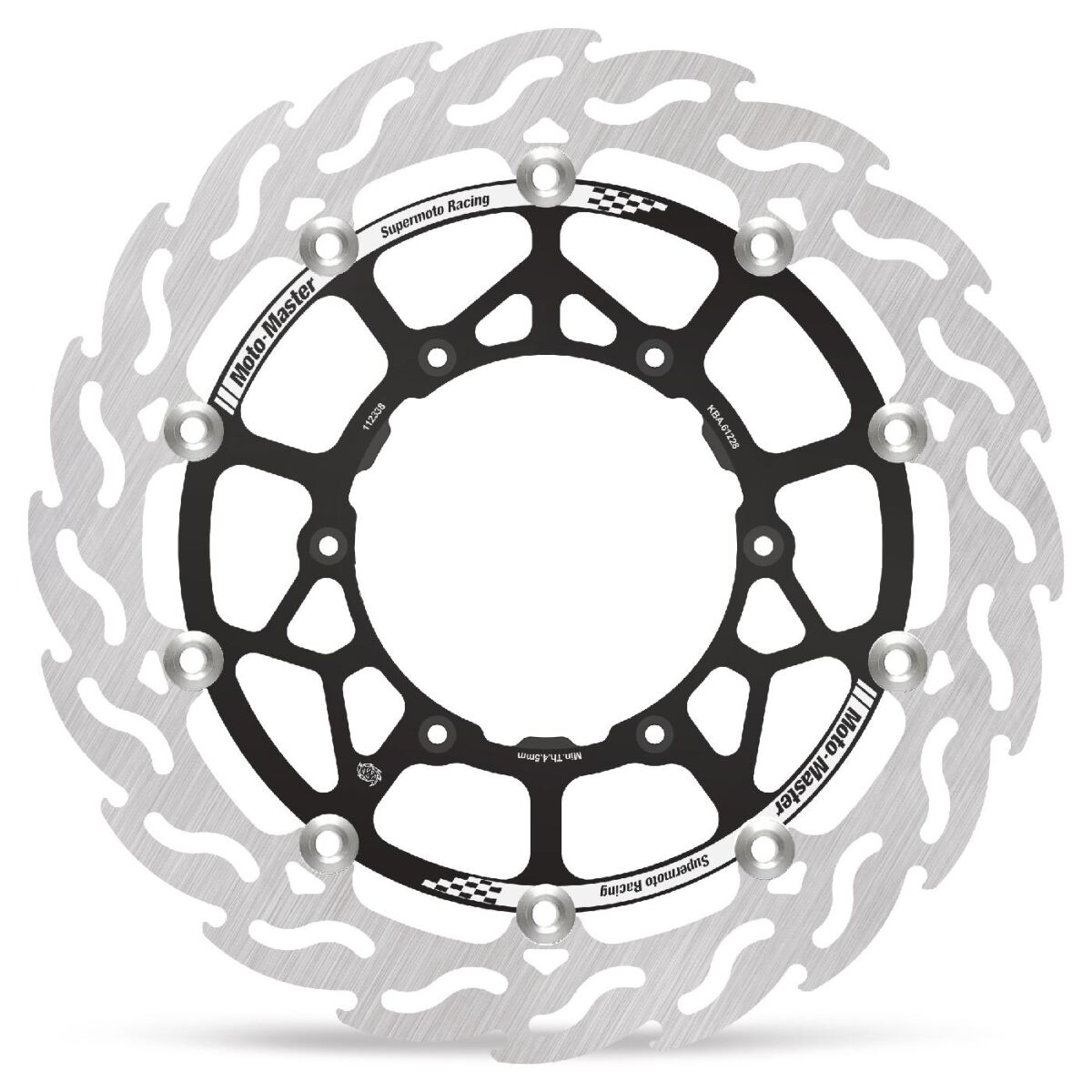 BRAKE ROTOR SUPERMOTO RACING FLOATING FLAME FRONT - MOTO-MASTER