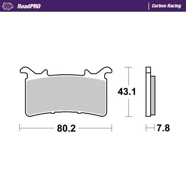 BRAKE PAD ROADPRO CARBON RACING - MOTO-MASTER - Bild 2