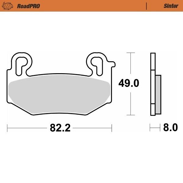 BRAKE PAD ROADPRO SINTER FRONT - MOTO-MASTER