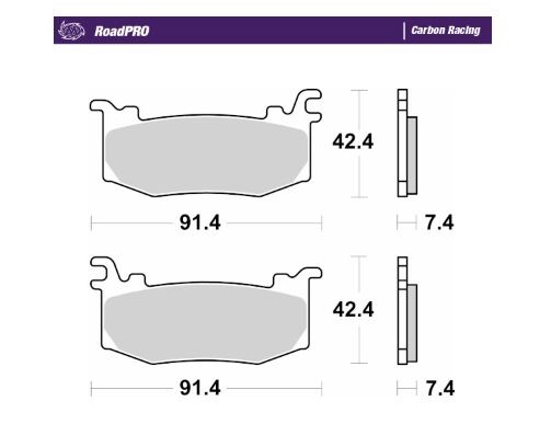 BRAKE PAD ROADPRO CARBON RACING - MOTO-MASTER