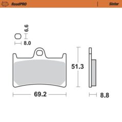 BRAKE PAD ROADPRO SINTER - MOTO-MASTER