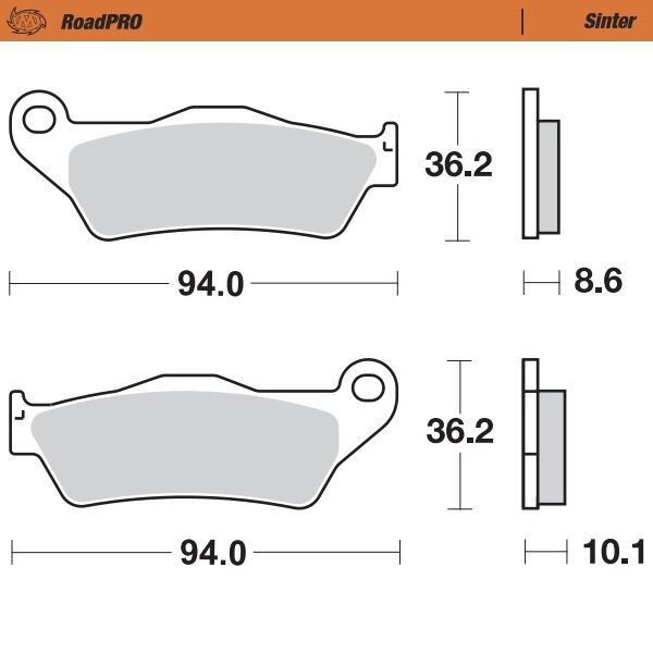 BRAKE PAD ROADPRO SINTER - MOTO-MASTER