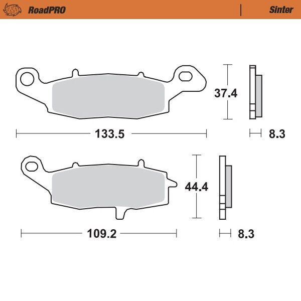 BRAKE PAD ROADPRO SINTER - MOTO-MASTER