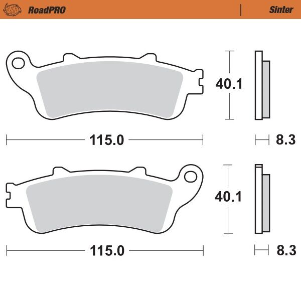 BRAKE PAD ROADPRO SINTER - MOTO-MASTER