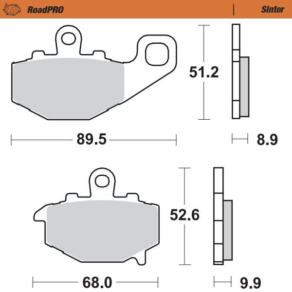 BRAKE PAD ROADPRO SINTER - MOTO-MASTER