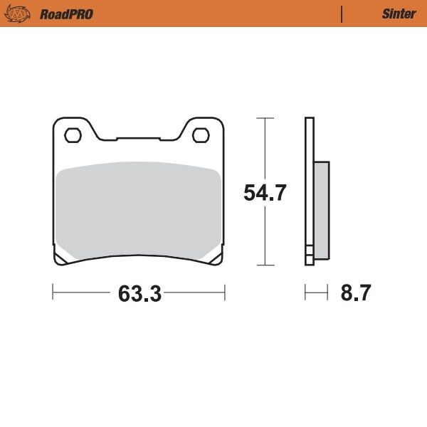 BRAKE PAD ROADPRO SINTER - MOTO-MASTER