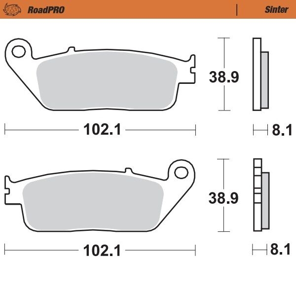 BRAKE PAD ROADPRO SINTER SCOOTER - MOTO-MASTER