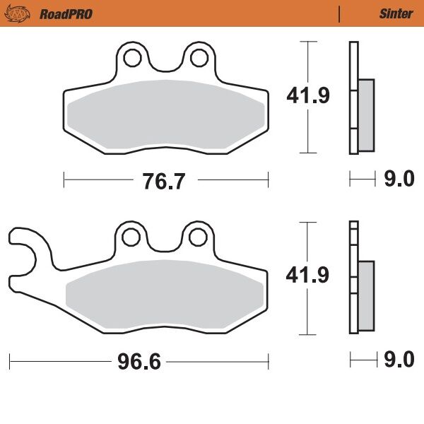 BRAKE PAD ROADPRO SINTER SCOOTER - MOTO-MASTER