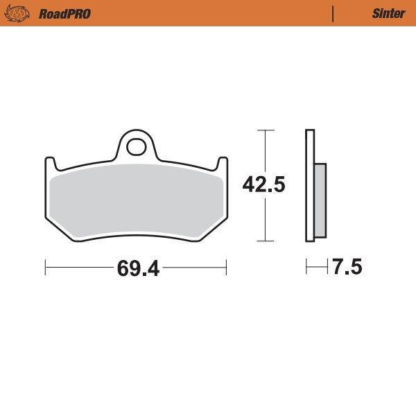 BRAKE PAD ROADPRO SINTER - MOTO-MASTER