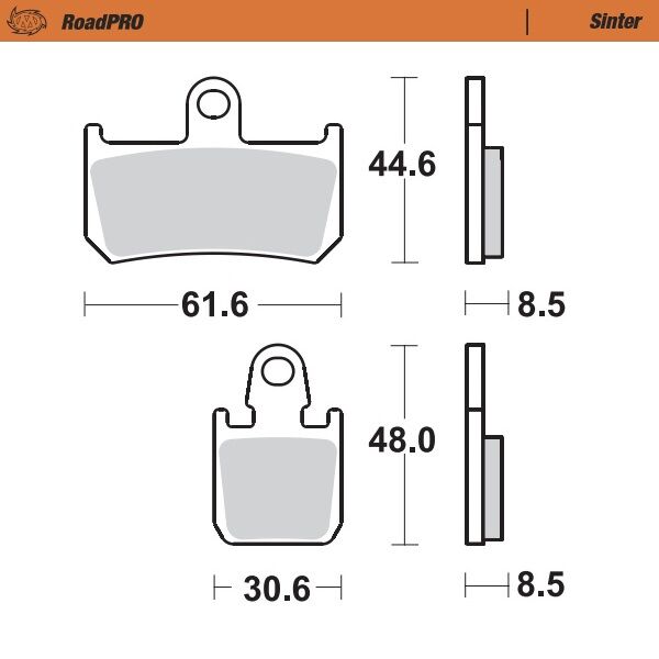 BRAKE PAD ROADPRO SINTER - MOTO-MASTER