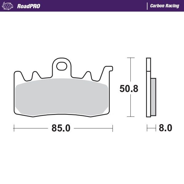 BRAKE PAD ROADPRO CARBON RACING - MOTO-MASTER - Bild 2