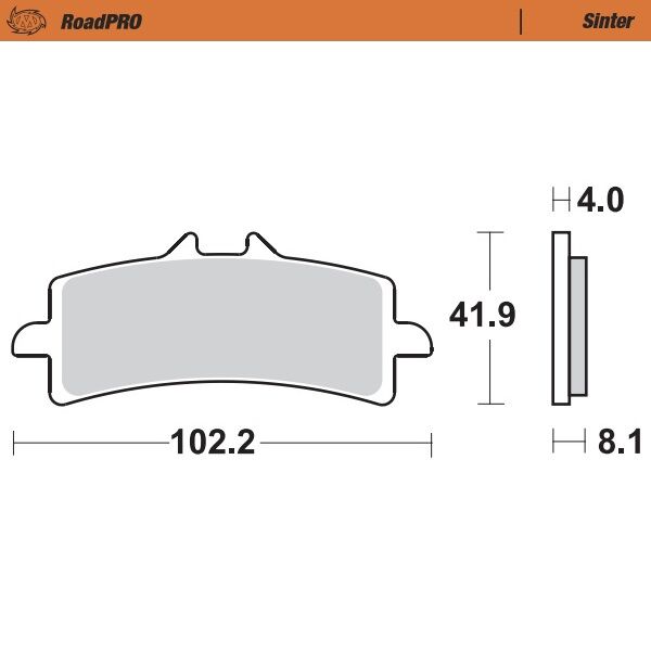 BRAKE PAD ROADPRO SINTER - MOTO-MASTER