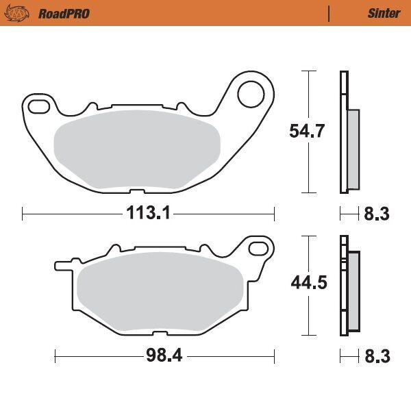 BRAKE PAD ROADPRO SINTER - MOTO-MASTER