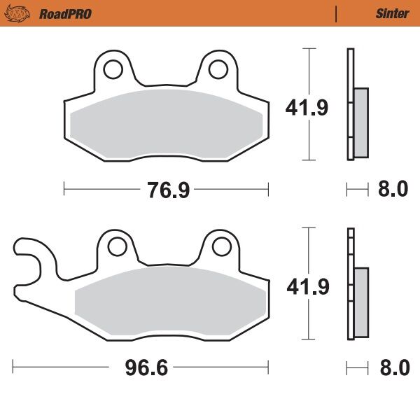 BRAKE PAD ROADPRO SINTER SCOOTER - MOTO-MASTER