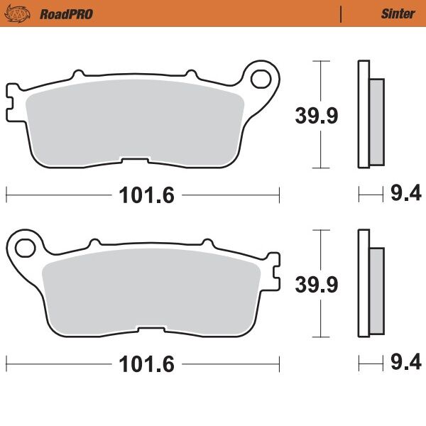 BRAKE PAD ROADPRO SINTER - MOTO-MASTER