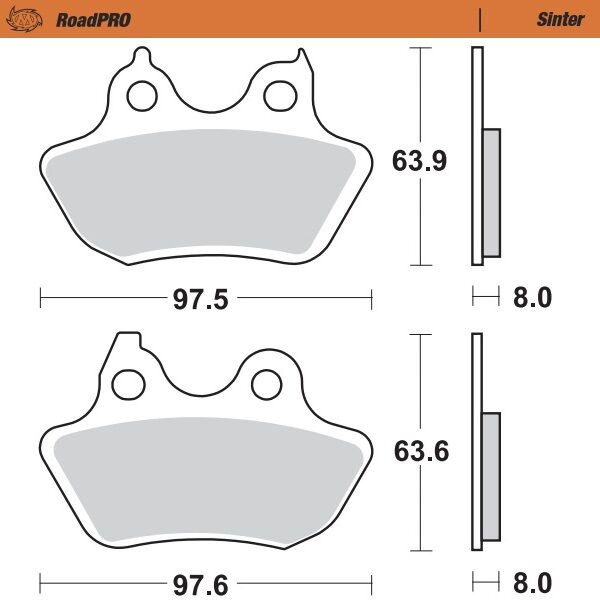 BRAKE PAD ROADPRO SINTER - MOTO-MASTER