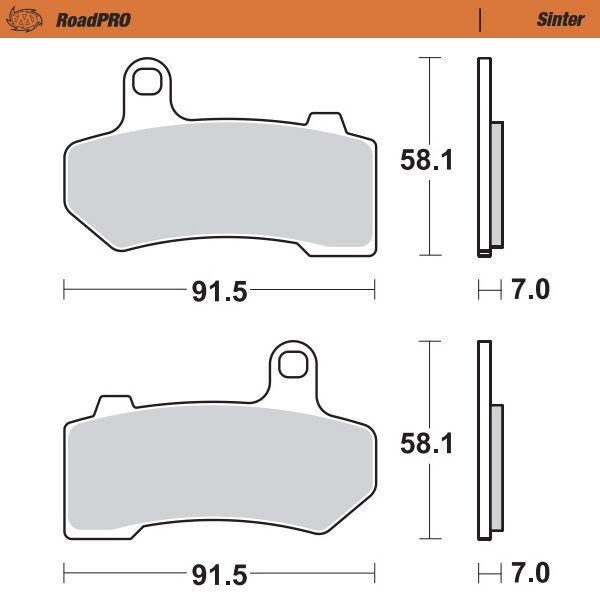 BRAKE PAD ROADPRO SINTER - MOTO-MASTER