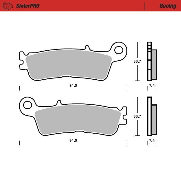 BRAKE PAD SINTERPRO RACING - MOTO-MASTER