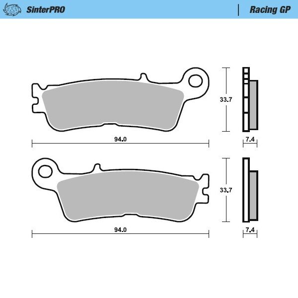 BRAKE PAD SINTERPRO RACING GP - MOTO-MASTER