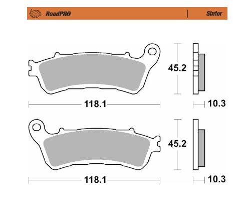 BRAKE PAD ROADPRO SINTER - MOTO-MASTER