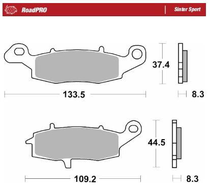 BRAKE PAD ROADPRO SINTER SPORT - MOTO-MASTER