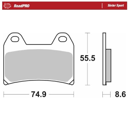 BRAKE PAD ROADPRO SINTER SPORT - MOTO-MASTER