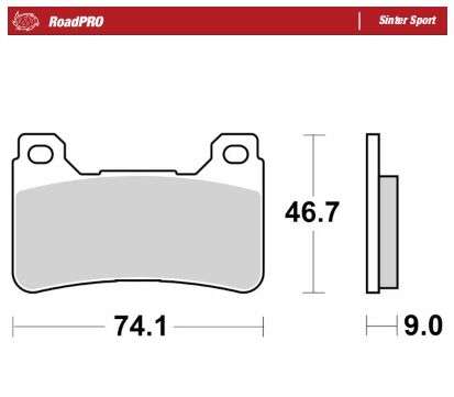 BRAKE PAD ROADPRO SINTER SPORT - MOTO-MASTER