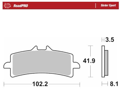BRAKE PAD ROADPRO SINTER SPORT - MOTO-MASTER