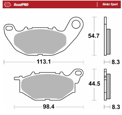 BRAKE PAD ROADPRO SINTER SPORT - MOTO-MASTER