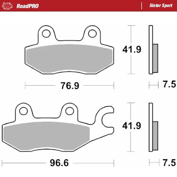 BRAKE PAD ROADPRO SINTER SPORT - MOTO-MASTER - Bild 3