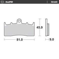 BRAKE PAD CERAMIC - MOTO-MASTER