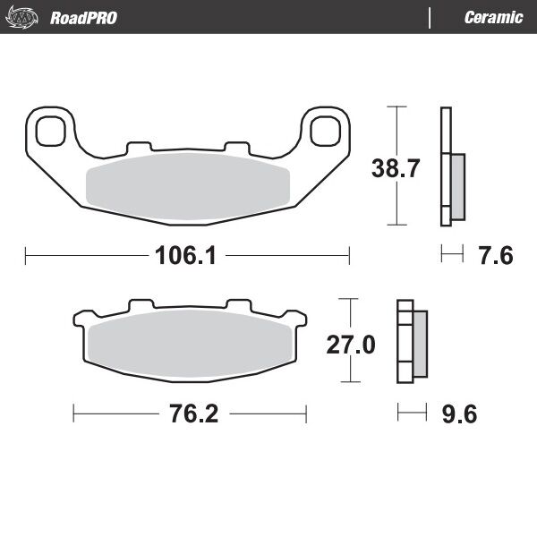 BRAKE PAD CERAMIC - MOTO-MASTER
