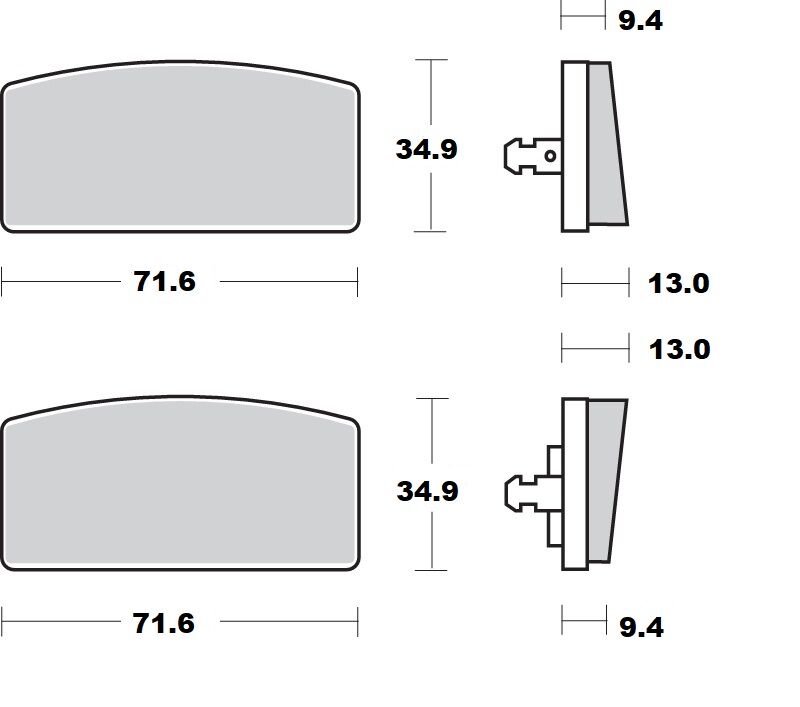 BRAKE PAD CERAMIC - MOTO-MASTER