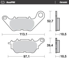 BRAKE PAD ROADPRO CERAMIC - MOTO-MASTER