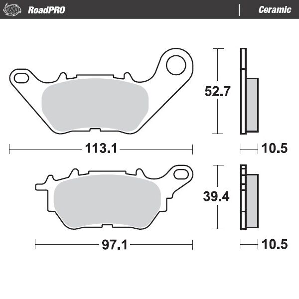 BRAKE PAD ROADPRO CERAMIC - MOTO-MASTER