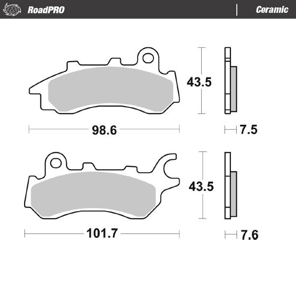 BRAKE PAD CERAMIC - MOTO-MASTER