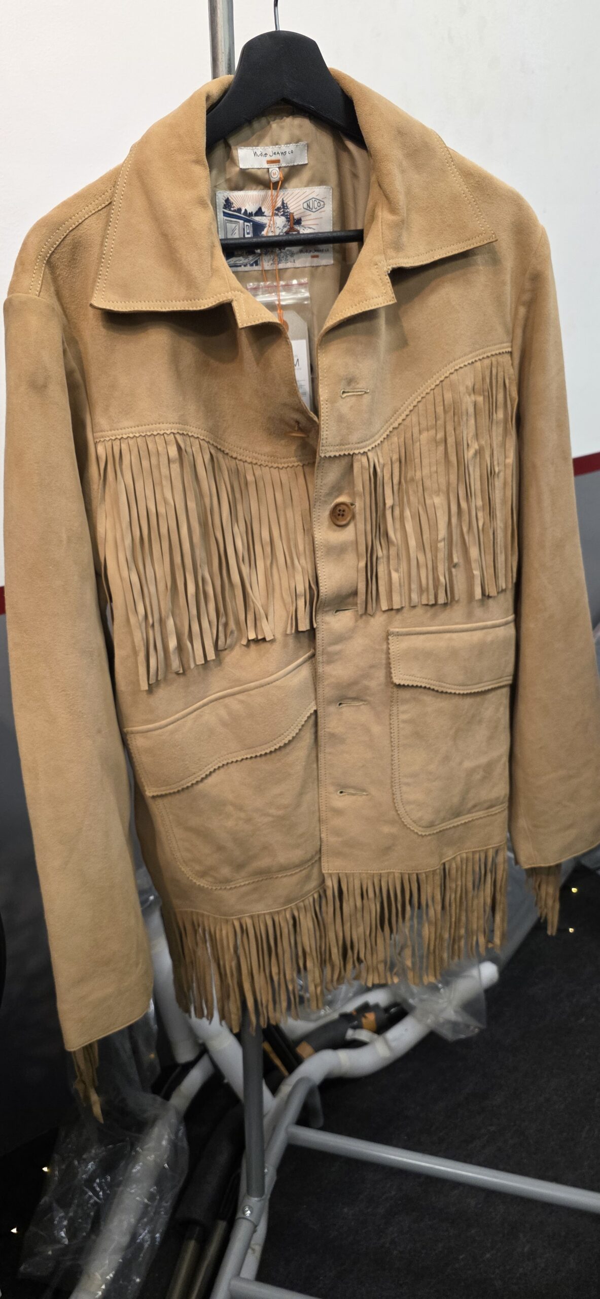 Mockajacka beige Nudiejeans storlek M