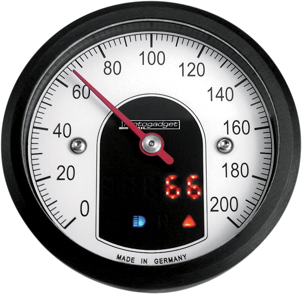 MO-SCOPE TINY 49 MM ANALOG SPEEDOMETER BLACK - MOTOGADGET
